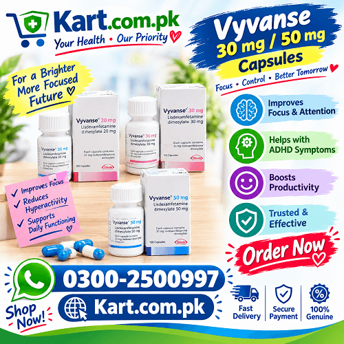 Lisdexamfetamine 30mg 50mg 70mg Price in Pakistan