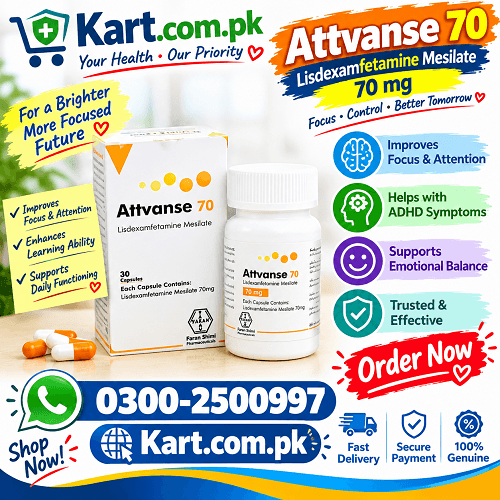 Attvanse Lisdexamfetamine Mesilate 70Mg In Karachi